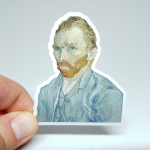 Etiqueta engomada de arte estético - Vincent van Gogh - Autorretrato - Etiqueta engomada de arte clásico - Artistas y estudiantes - Botella de agua para computadora portátil