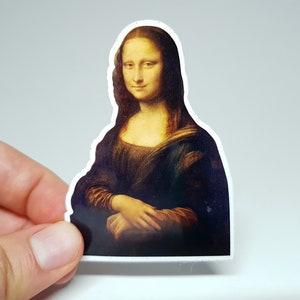 Adesivo artistico estetico "Mona Lisa" - Leonardo Da Vinci - Adesivo storico e classico - Rinascimento per la tua bottiglia o laptop