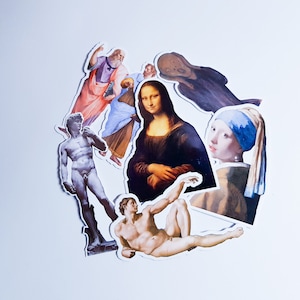 Arte classica - Pacchetto adesivi - Adesivi estetici per gli amanti dell'arte classica e della filosofia - Regalo per studenti d'arte