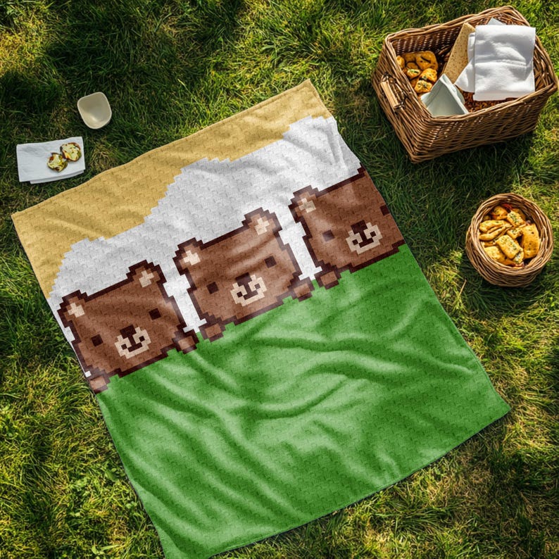 Teddy Bear Baby Blanket Crochet Pattern | Woodland Nursery Graphgan ...