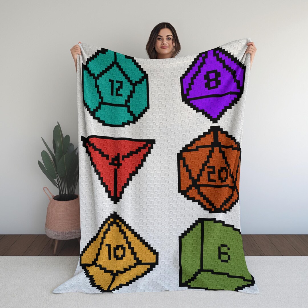 D&D Dice Crochet Blanket Pattern | C2C Tapestry (PDF Pattern ...