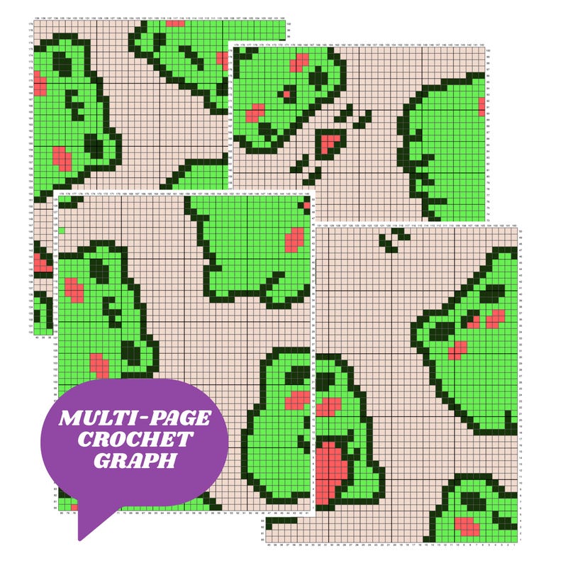 Kawaii Frog Crochet Pattern | C2C Graph, Tapestry (PDF Pattern) - Etsy ...