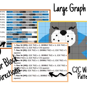 Cute Baby Seal Graph & Pattern C2C and Tapestry Crochet-Seal Crochet Graphgan-Seal Animal Crochet Blanket-Cute Animals C2C Blanket Gift Baby image 2