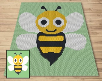 Bumblebee Crochet Graphgan Pattern – C2C Bee Blanket (PDF Pattern)