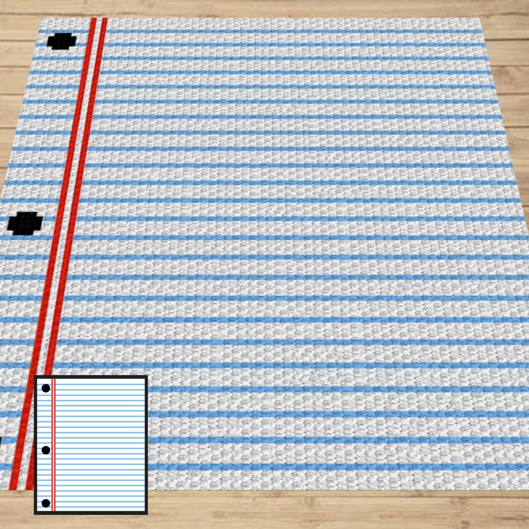 Notebook Paper Crochet Pattern | C2C, Tapestry Blanket Graph (PDF) - Etsy