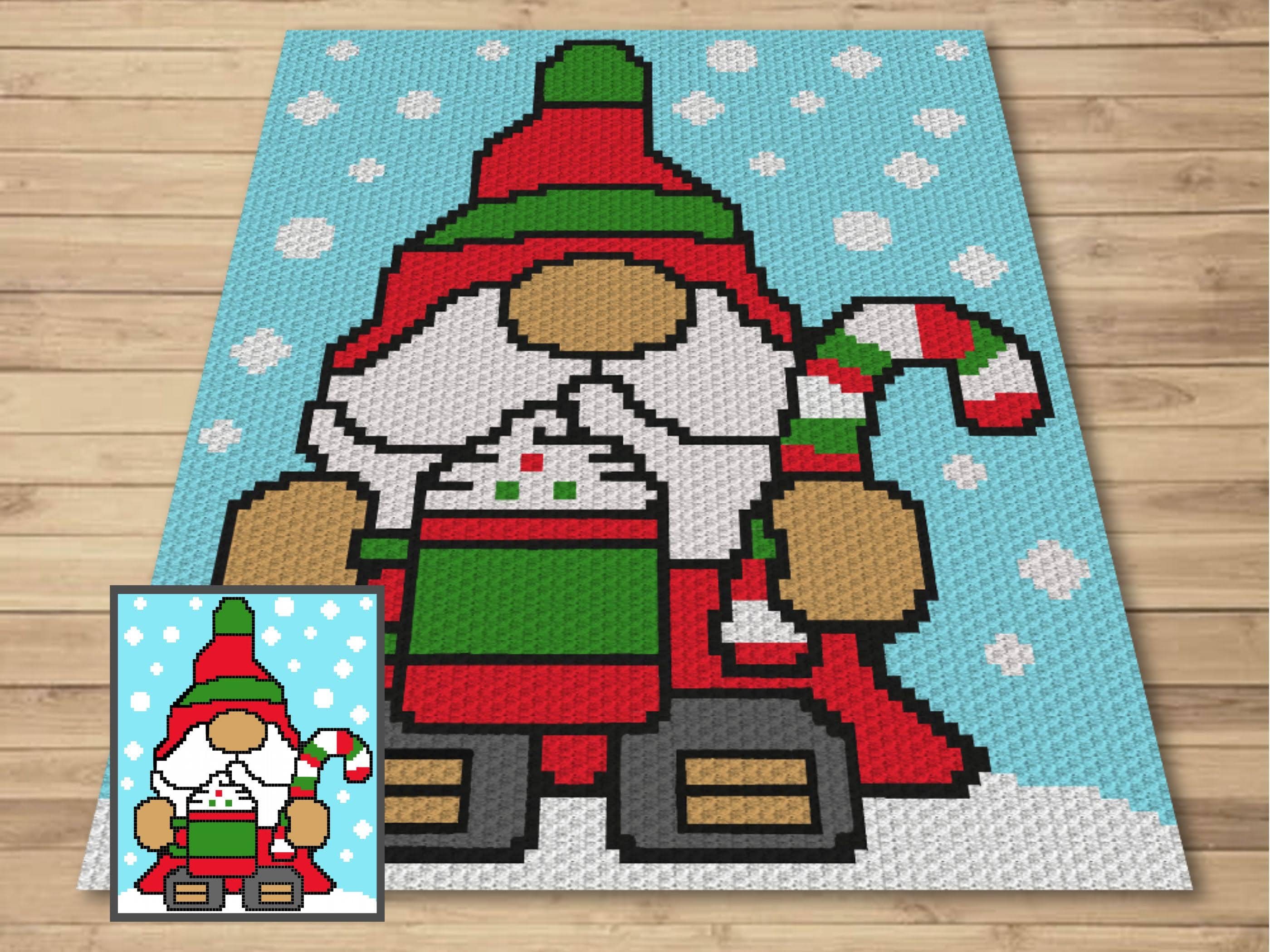 39 Christmas Gnome Crochet Patterns for Cozy Holiday Decorating 35 Peppermint Christmas Gnome Crochet
