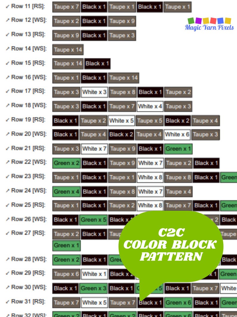 Cat Blanket Pattern PDF | Crowded Feline C2C Graphgan Chart | Animal Home Decor | Graph & Written Instructions