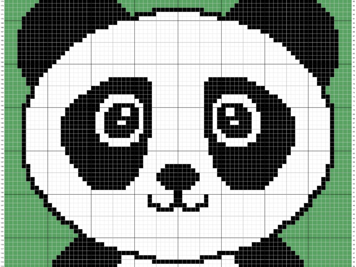 Boy Baby Panda Graph & Pattern C2C and Tapestry Crochet Panda - Etsy UK