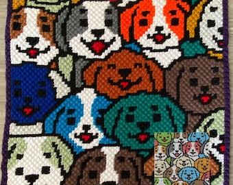 Crowded Dogs Crochet Blanket Pattern | C2C Graph (PDF Pattern)