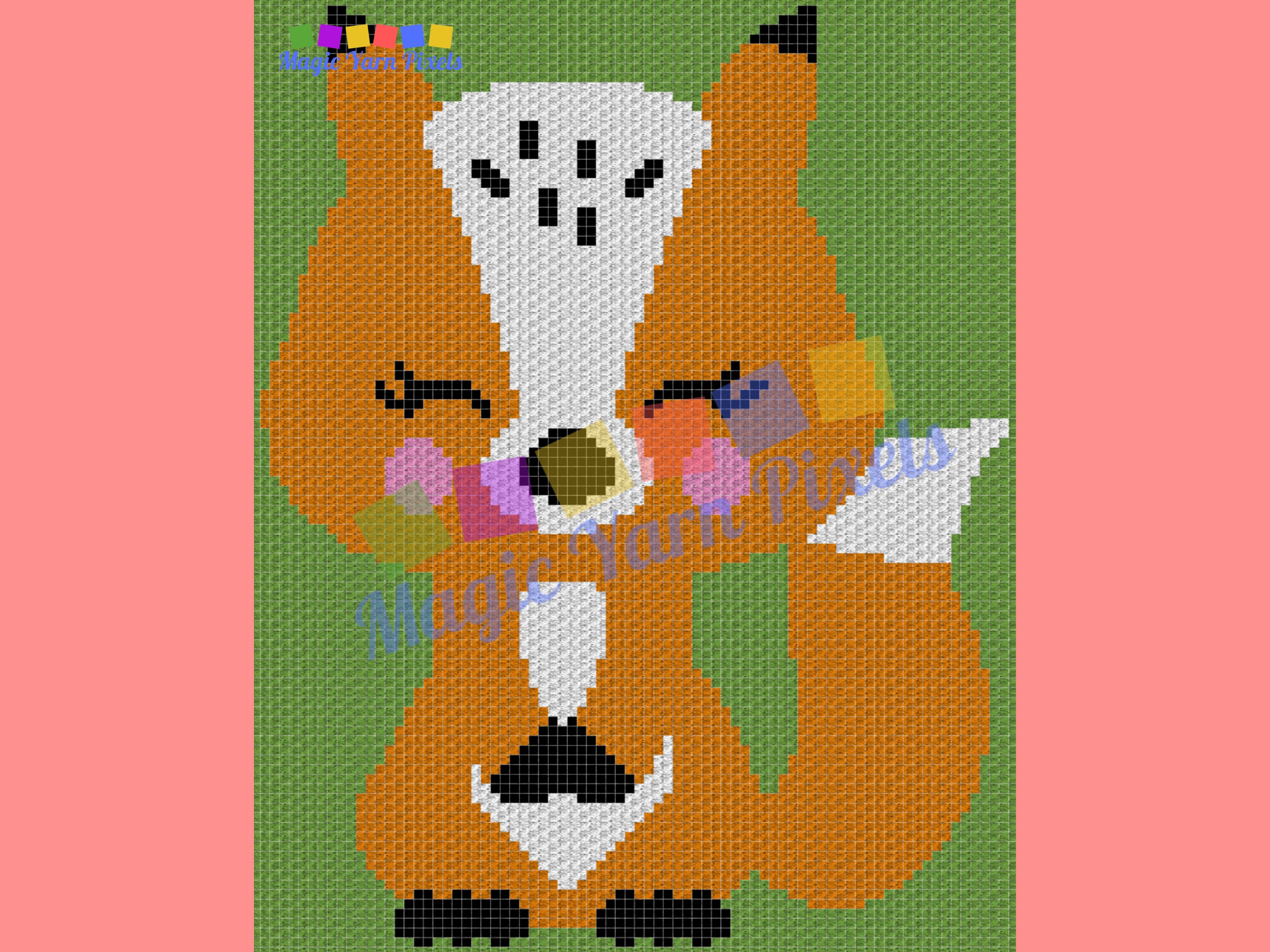 Woodland Baby Fox Graph & Pattern C2C and Tapestry Crochet - Etsy UK