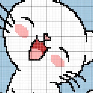 Cute Baby Cat Graph + Written Pattern For C2C & Tapestry Crochet - Crochet Cat C2C Graphgan - Crochet Cat Baby Blanket - Animal Baby Blanket