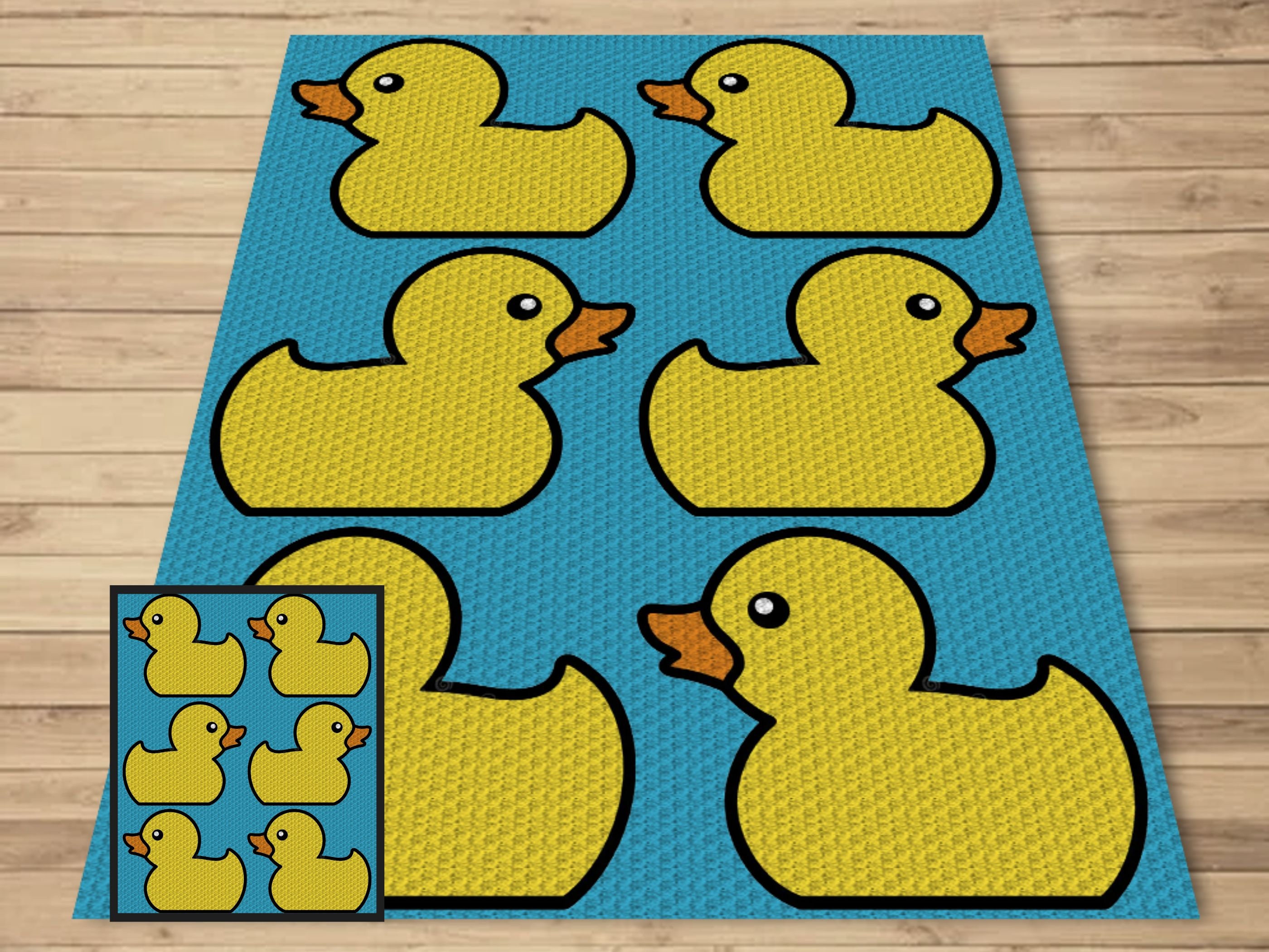 32 Rubber Duck Crochet Patterns for Quirky Handmade Gifts and Cute Decor 23 Rubber Ducks Crochet Afghan Pattern C2C Tapestry Blanket