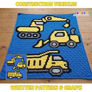 Modèle de crochet de véhicules de chantier | Couverture tapisserie C2C (Modèle PDF)
