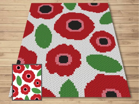 Bear Poppy Blossom Blanket Bear Poppy Blossom Blanket