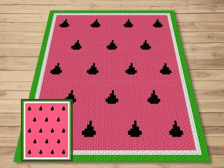 39 Crochet Watermelon Patterns to Cheer You Up 38 Watermelon Graph Crochet