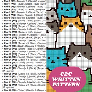 Cat Blanket Pattern PDF | Crowded Feline C2C Graphgan Chart | Animal Home Decor | Graph & Written Instructions