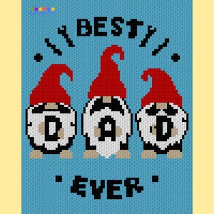 Best Dad Ever Graph Written Pattern For C2C & Tapestry Crochet Crochet Dad C2C Pattern Dad Crochet Blanket Fathers Day Blanket Gift image 4