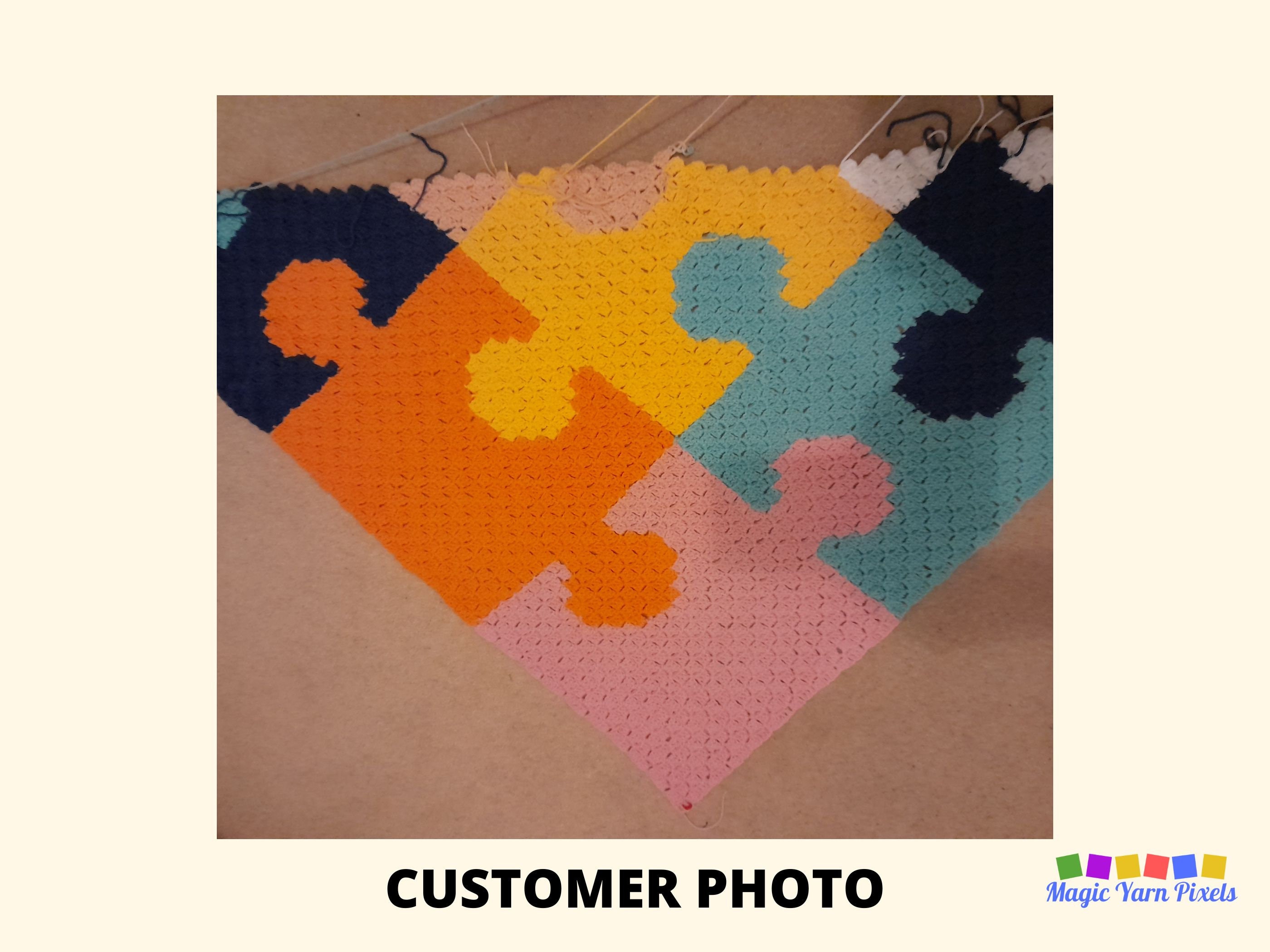 Jigsaw Puzzle Pattern Graph and Pattern C2C Tapestry Crochet C2C Rainbow Puzzle Graphgan C2C Crochet Puzzle Blanket Baby Shower Gifts Etsy Canada