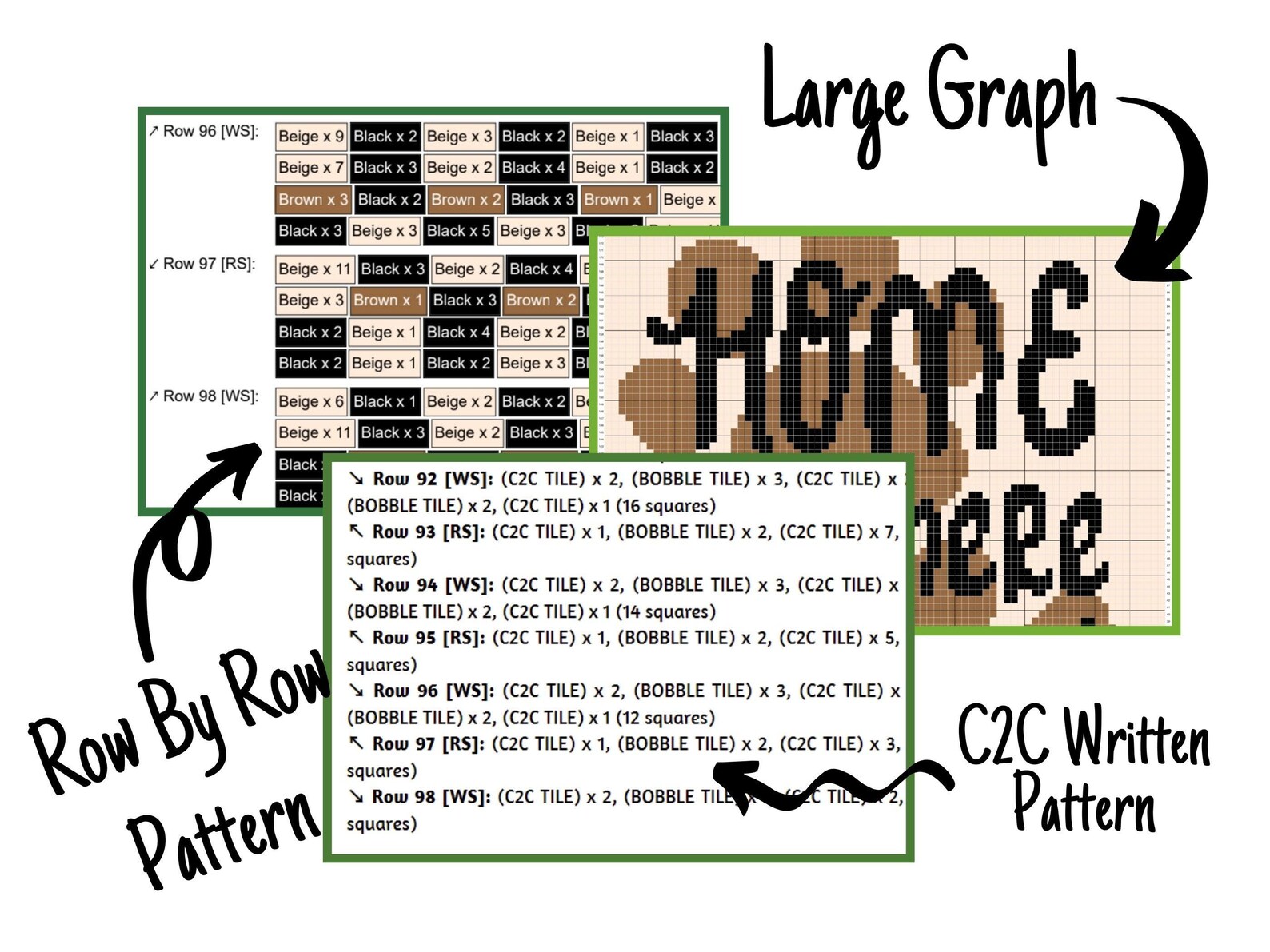 Dog Graphgan Patterns Home is Where My Dog is Graph and Pattern C2C & Tapestry Crochet ...