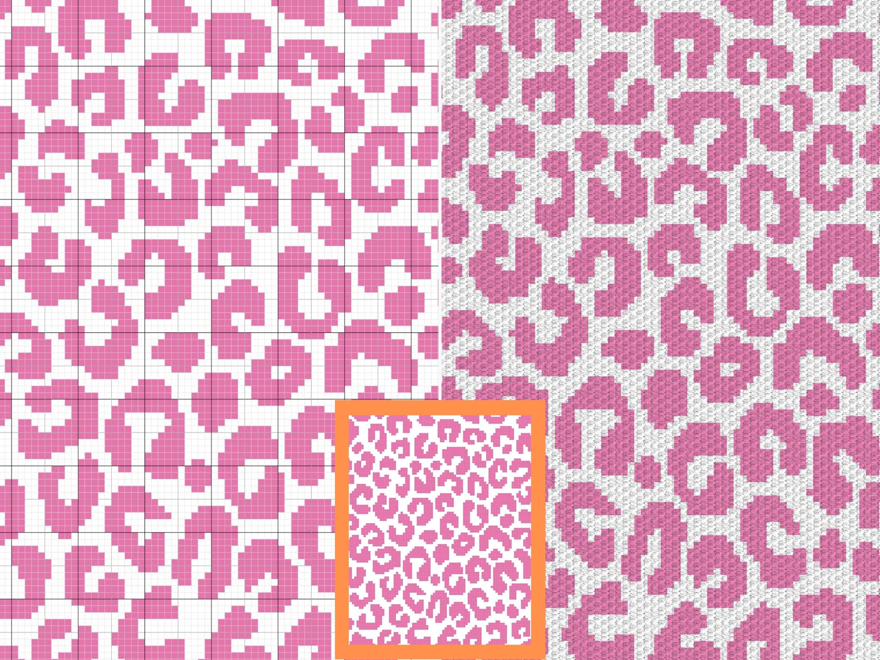 Leopard Cheetah Skin Graph Written Pattern for C2C Tapestry
