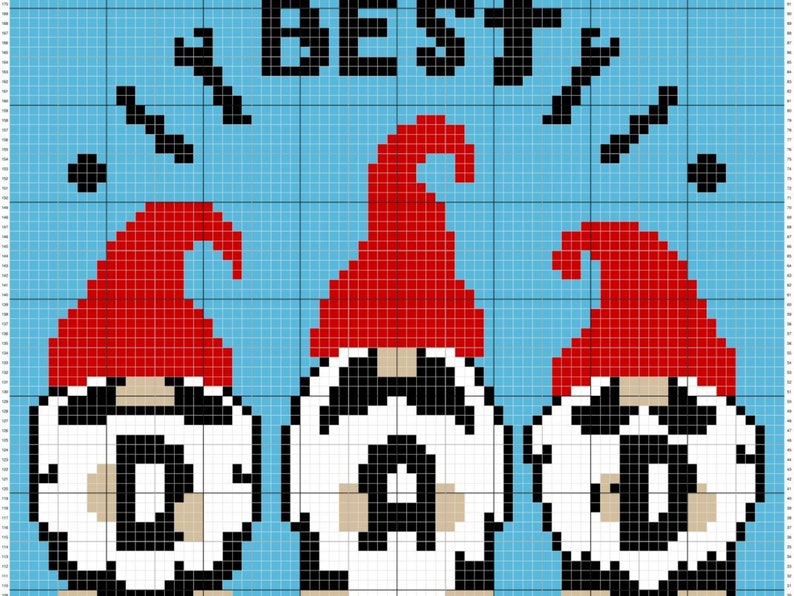 Best Dad Ever Graph Written Pattern For C2C & Tapestry Crochet Crochet Dad C2C Pattern Dad Crochet Blanket Fathers Day Blanket Gift image 5