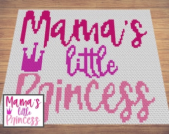 Princess Crown Crochet Blanket Graph – C2C & Tapestry (PDF Pattern)