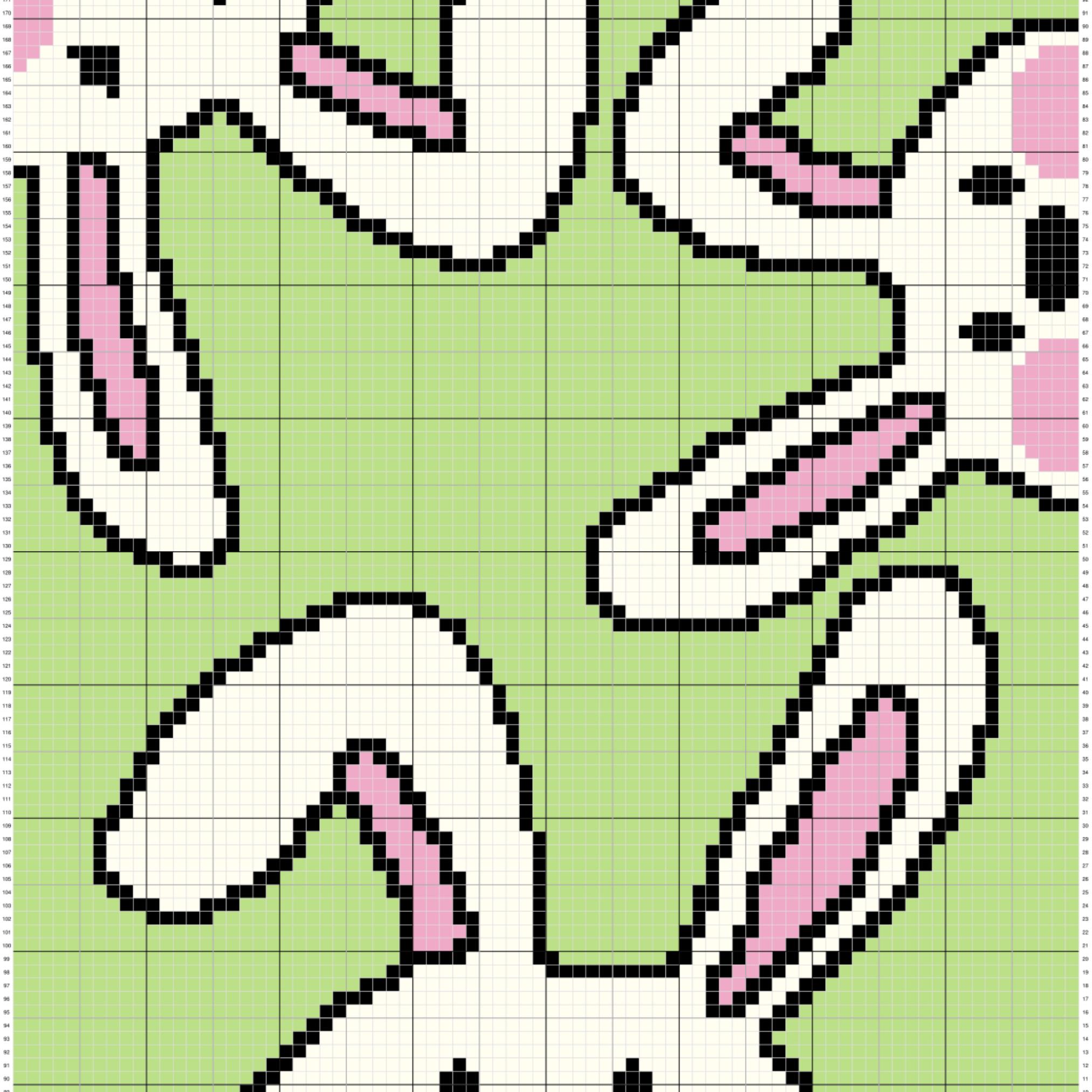 Easter Bunny Crochet Blanket Pattern - C2C & Tapestry (PDF Pattern) - Etsy