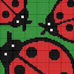 Ladybug Print Graph and Pattern C2C & Tapestry Crochet Ladybugs Baby Shower Graphgan Crochet Ladybug Blanket Ladybug C2C Blanket Gifts image 4