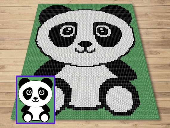 Crochet panda blanket deals