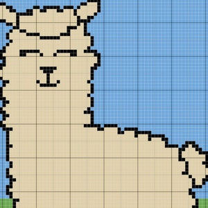 Cute Baby Llama Graph Written Pattern For C2C & Tapestry Crochet C2C Llama Crochet Pattern Animal Crochet Blanket Baby Shower Gift image 5