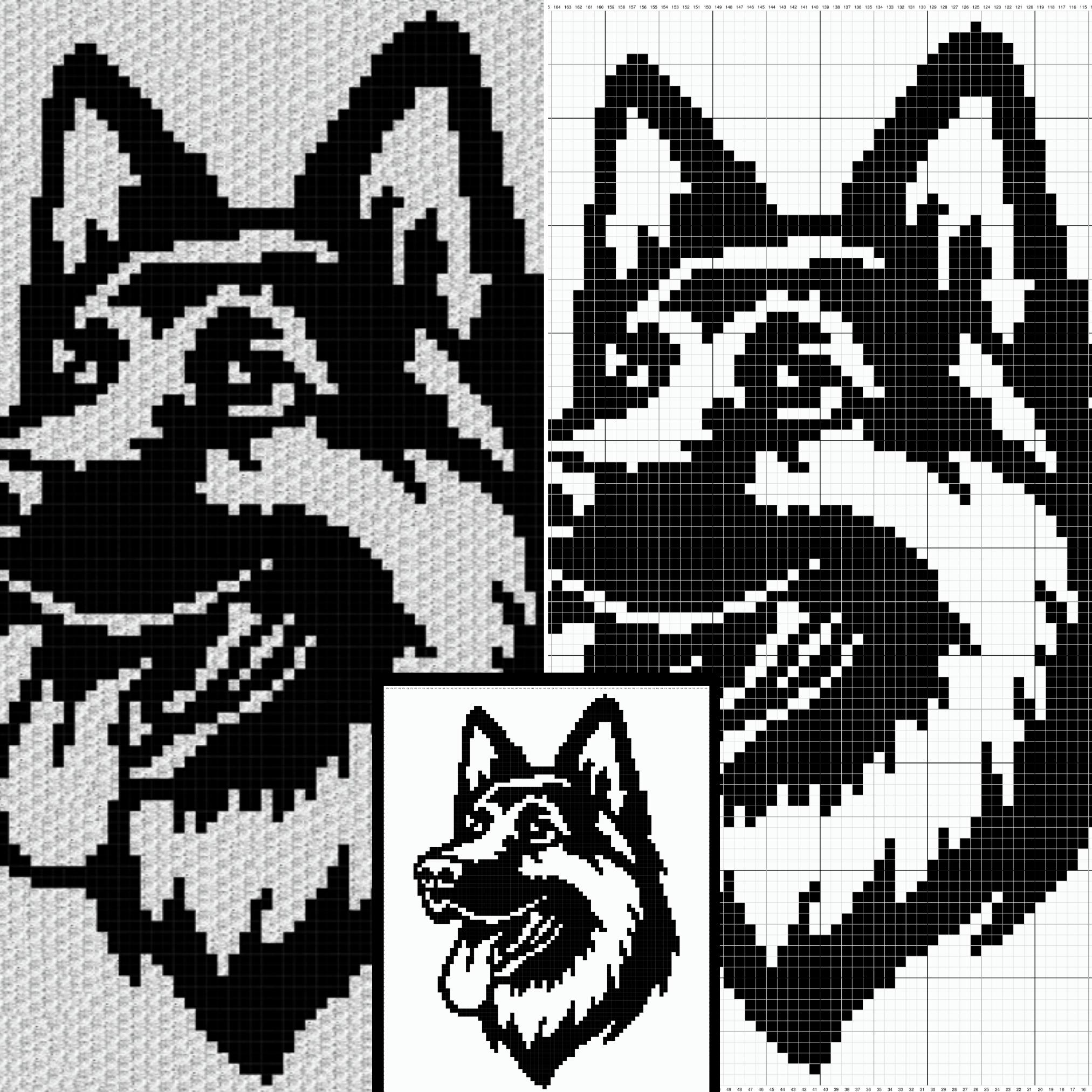 Dog Graphgan Patterns German Shepherd Crochet Pattern - Dog Graphgan, C2C Blanket (digital ...