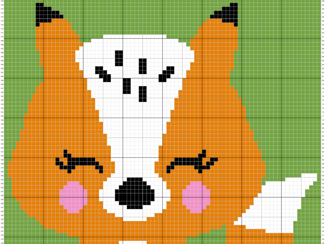 Woodland Baby Fox Graph & Pattern C2C and Tapestry Crochet - Etsy UK