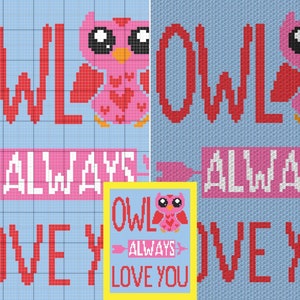 Owl Always Love You Graph Written Pattern For C2C & Tapestry Crochet Love Quote Crochet Pattern Owl C2C Baby Blanket Baby Shower Gift image 3