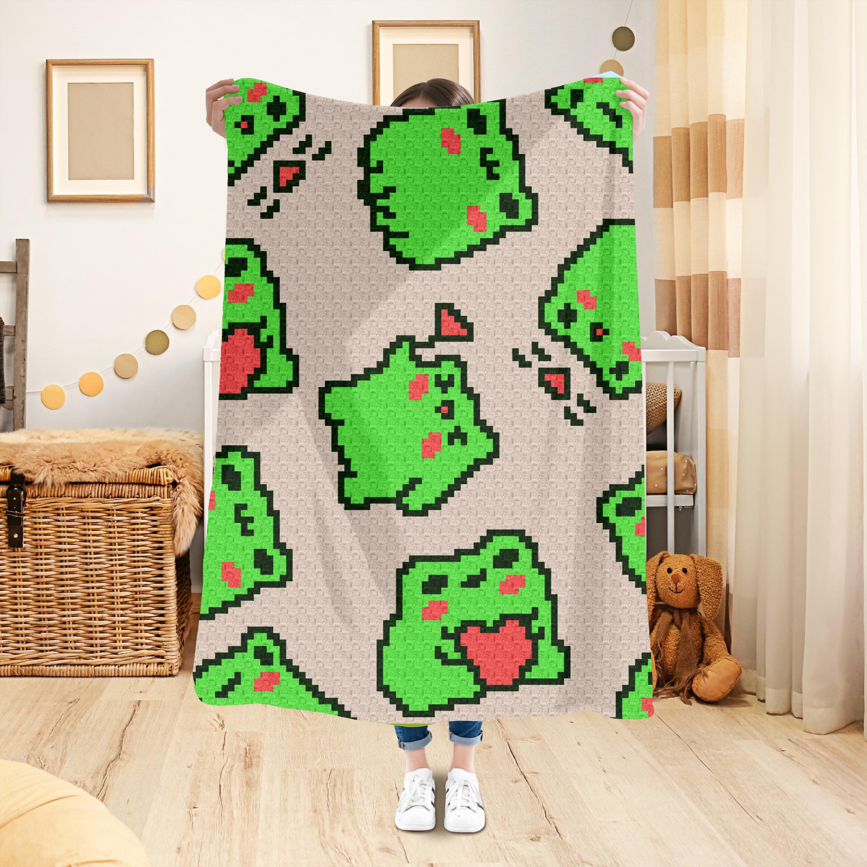 Kawaii Frog Crochet Pattern | C2C Graph, Tapestry (PDF Pattern) - Etsy