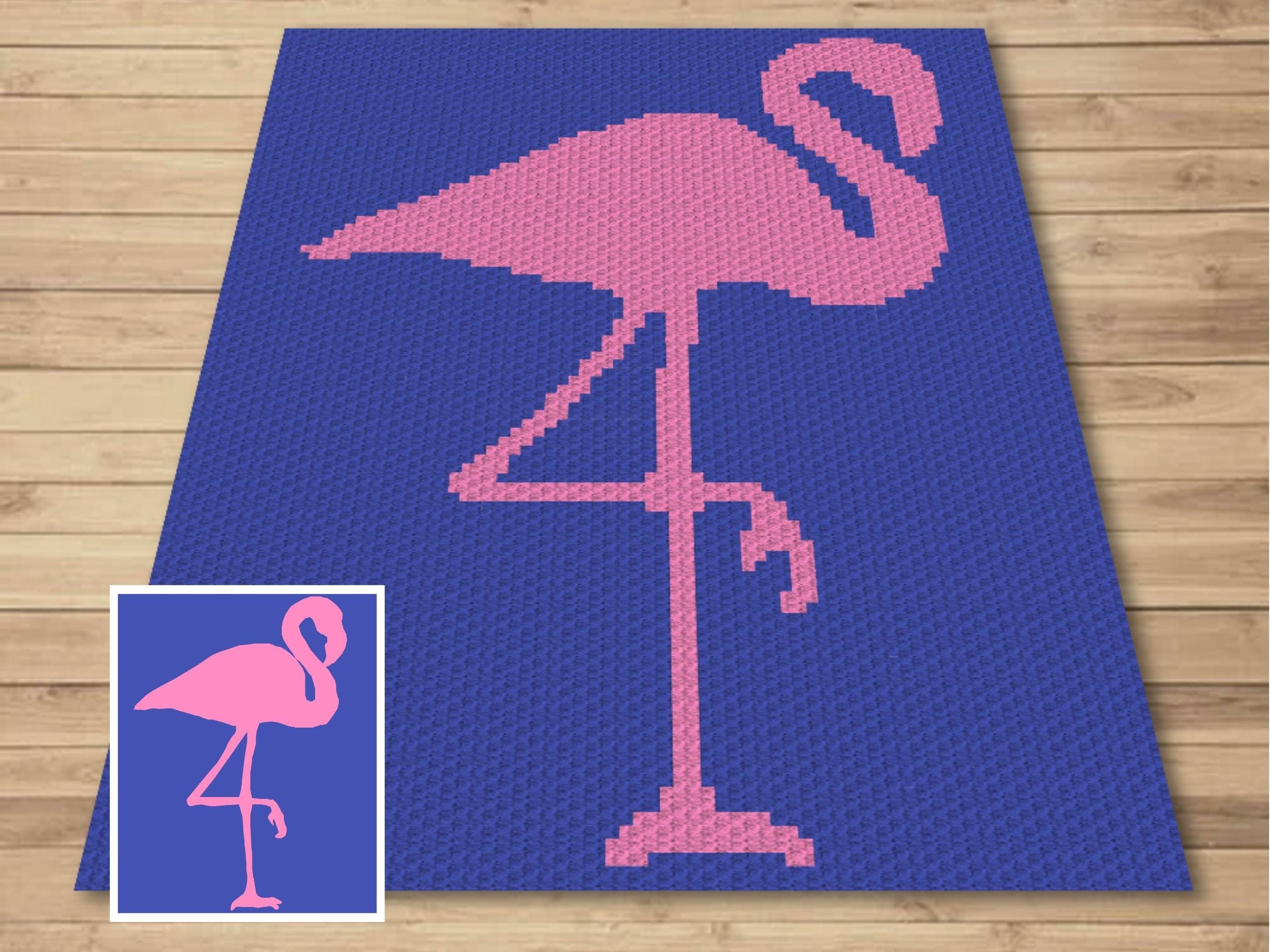 Crochet flamingo blanket pattern sale