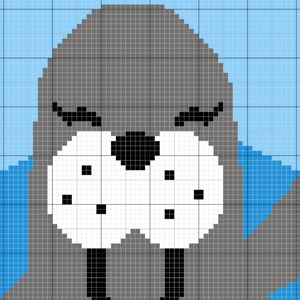 Cute Baby Seal Graph & Pattern C2C and Tapestry Crochet-Seal Crochet Graphgan-Seal Animal Crochet Blanket-Cute Animals C2C Blanket Gift Baby image 5