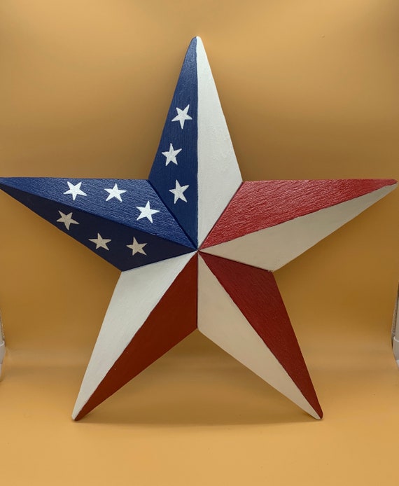 Striscione A Stella In Legno Bandiera Americana: Decorazione Patriottica Per 4 Luglio, Memorial Day, Festa Dell'Indipendenza