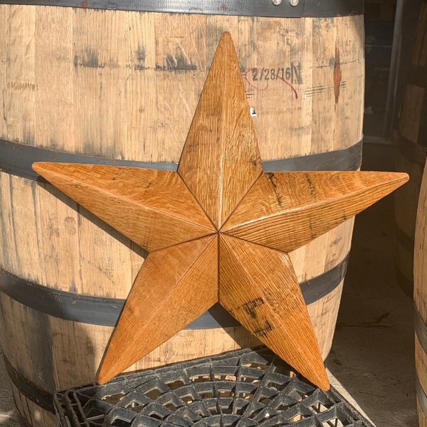 Wine Barrel Star - 18 inch - Rustic Home Decor, Handmade in Oregon wine region