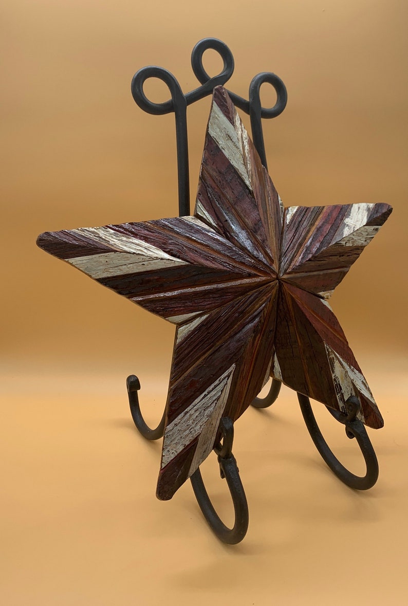Barn Wood Star, 3D Barn Wood Star, Red and White Star, Unique Wall ...