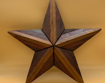 Barn wood wall display star