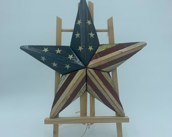 Rustic Americana barn wood star