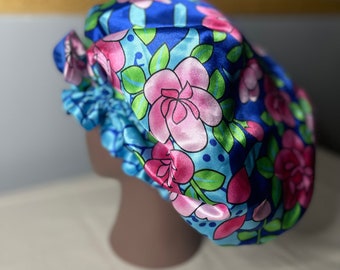 Reversible satin bonnet