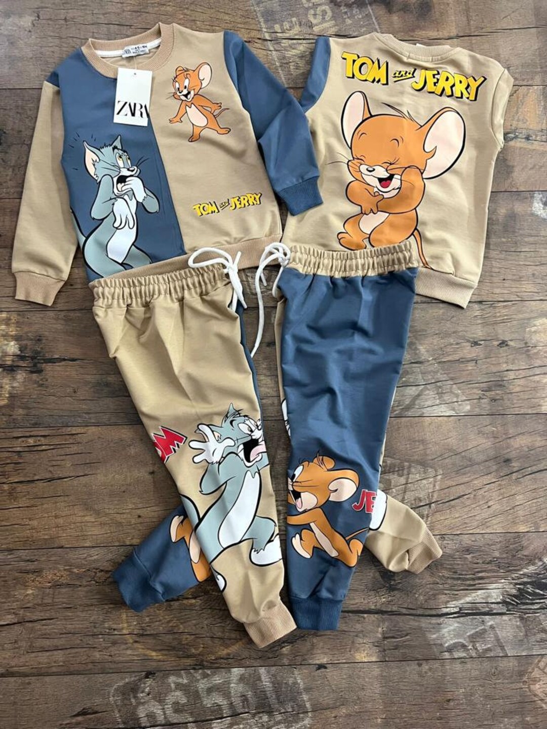Tom and Jerry Set | Children Sweatshirt Set | Thick Hoodie