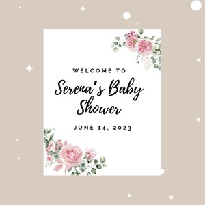 Baby Shower Sign | Printable Baby Shower Sign | Editable Baby Shower Sign