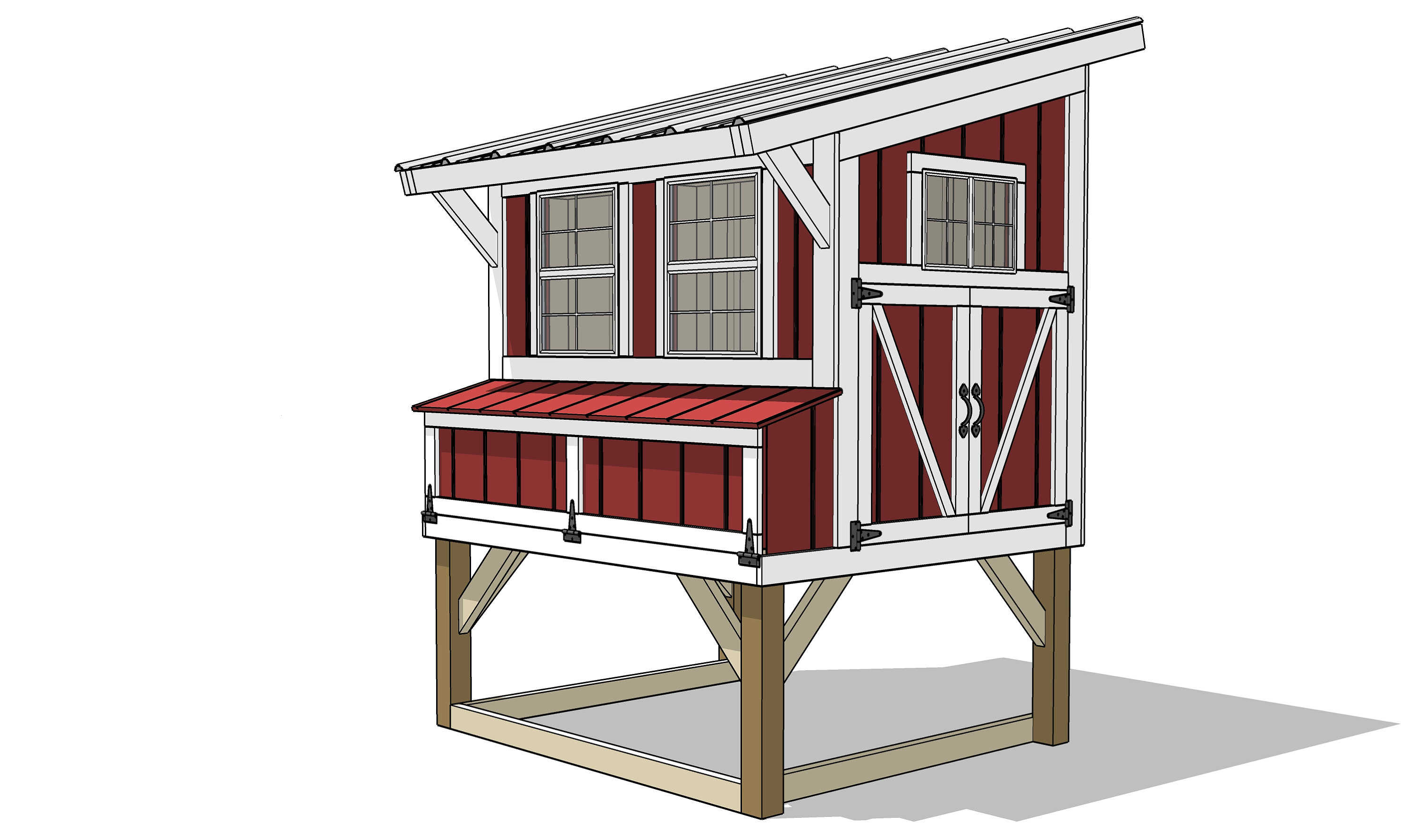 Chicken Coop & Run Plans Build Video Etsy