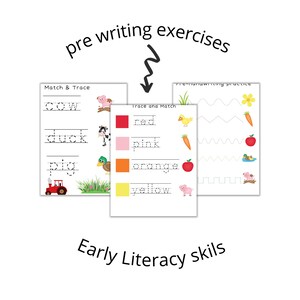 Preschool Activity SheetsFarm Busy Book Learning | Etsy
