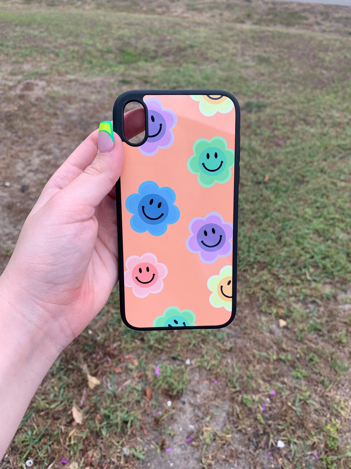 Y2k Smiley Flowers Phone Case, iPhone Case, Y2k, Trendy Etsy