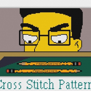 Frank Grimes Cross Stitch Pattern The Simpsons