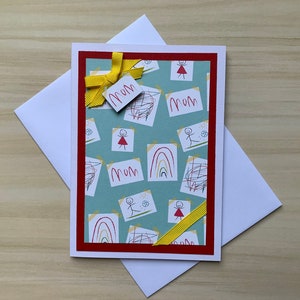 Carte pour la fête des mères d'un enfant fait main, carte pour maman à partir d'un tout-petit, carte pour la meilleure maman d'un enfant, carte pour petite fille, carte mignonne pour petit garçon