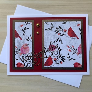 Carte de sympathie cardinale, carte d'oiseau de deuil, carte de deuil perte de femme, carte de condoléances faite main perte de mari, carte de perte de soeur, maman